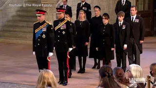 I nipoti della Regina alla veglia a Westminster Hall