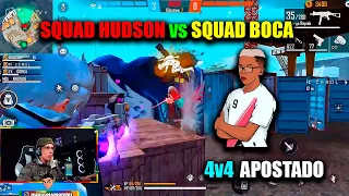 HUDSON AMORIM vs SQUAD BOCA 4v4 APOSTADO !! BOCA CALOTEIRO ?!