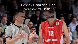 Bosna - Partizan 100:91 Prvenstvo YU 1981/82