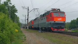 Электровоз ЧС7-210+ЭП2К-388 с пассажирским поездом №375Я "Воркута-Москва"