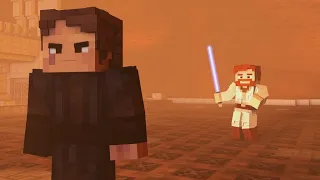 Obi-Wan versus Anakin but in Minecraft