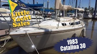 SOLD!!! 1983 Catalina 30 sailboat for sale at Little Yacht Sales, Kemah Texas