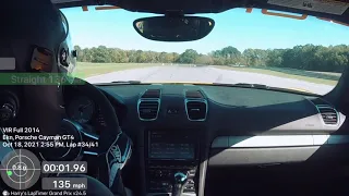 Porsche GT4 lap of VIR with data 2:12