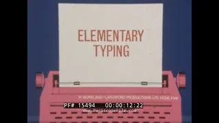 ELEMENTARY TYPING   1970s CLASSROOM TEACHING FILM   UNDERWOOD TYPEMASTER MANUAL TYPEWRITER  15494