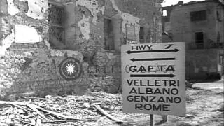 Italian Campaign in World War Two. Scenes of Allies on the road to Rome HD Stock Footage