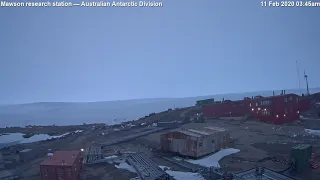 2020-02-12 Mawson Station Antarctica [Timelapse] - 05:45:23 UTC