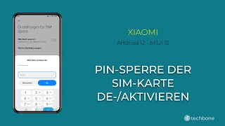 PIN-Sperre der SIM-Karte de-/aktivieren - Xiaomi [Android 12 - MIUI 13]