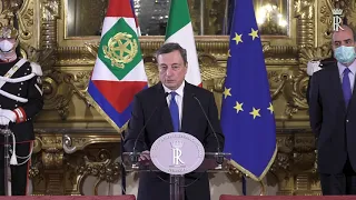 Dichiarazioni alla stampa Prof. Mario Draghi