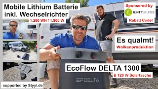 Mobile Lithium Batterie, 1260 WH, 1.800 W | EcoFlow DELTA Power Station 1300 | Wattstunde Solartsche