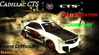 NFS Most Wanted 2005 | Cadillac CTS | Customization & Gameplay | Hard Difficulty