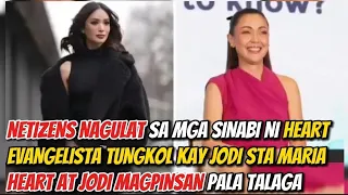 Netizens nagulat sa mga rebelasyon ni Heart Evangelista tungkol kay Jodi Sta Maria