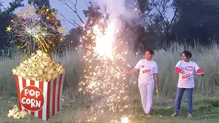 Popcorn Fountain Fireworks Show ✅✅ Poltu Engineer | Diwali Experiments
