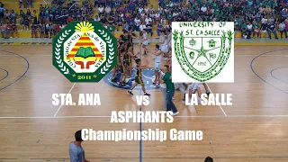 NOPSSCEA Aspirants Championship Game | STA. ANA vs LA SALLE | February 23, 2020 | Full game HD