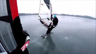 Windsurfing on ICE - Iceboard session with Jonas 2017