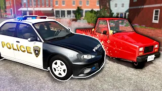 STRANGEST POLICE CHASE EVER! - BeamNG Multiplayer Mod Gameplay