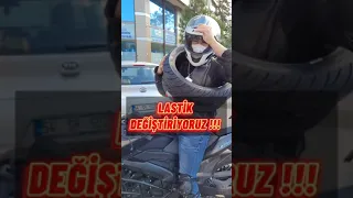 MOTOSİKLET LASTİK DEĞİŞİMİ YAPTIK / Kış İçin Lastik
