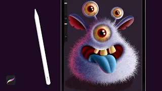 Procreate Tutorial: Drawing Crazy Monster