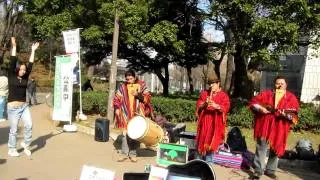 上野公園にアンデス音楽が流れる