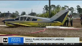 Small plane makes emergency landing on Cape Coral road