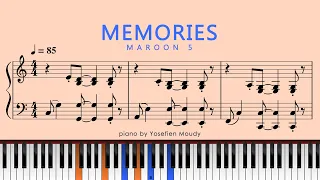 Maroon 5 - Memories (Easy | C Major | Piano Tutorial)