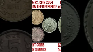 🤩 Cost Rs.600-800 🤑 5 Rs. Coin Value 2004 Hyd Mint Rare Coin!