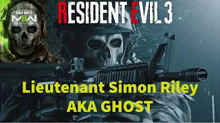(SUPER MODS) - RESIDENT EVIL 3 REMAKE - GHOST FROM CALL OF DUTY MW2 - REPLACE CARLOS - GAMEPLAY