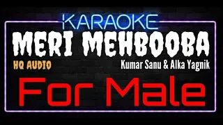 Karaoke Meri Mehbooba For Male HQ Audio - Kumar Sanu & Alka Yagnik Soundtrack Film Pardes