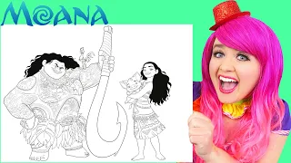 Coloring Moana & Friends | Pencils & Crayons