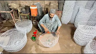 Amazing Skills of Crafting Metal Wire Basket!