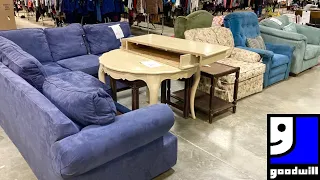 GOODWILL SHOP WITH ME FURNITURE ARMCHAIRS SOFAS TABLES DECOR KITCHENWARE SHOPPING STORE WALK THROUGH