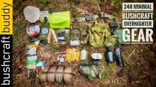 Minimal Bushcraft Gear | 24h Overnighter | Shelter | Food | Water - No Rucksack