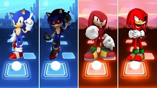 Sonic The Hedgehog 🆚 Knuckles The Enchida 🆚 Knuckles Exe 🆚 Sonic Exe | Sonic Knuckles Tiles Hop