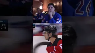 Jack Hughes penalty shot goal vs Igor Shesterkin - NYR Fan Reaction #rangersdevils