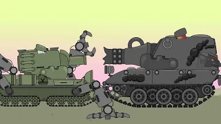 The battle of the Infected Monster-Tank Prutuk against the KV-6/D200 | Cartoons about tanks