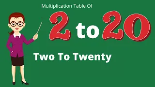Table of 2 to 20 | Rhythmic Table of Two to Twenty | Learn Multiplication Table of 2 to 20