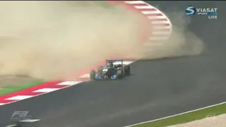 HUGE CRASH PETER  LI  ZHI CONG FORMULA 3 SPIELBERG