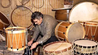 Drums, timpani and handmade bass drums. Traditional elaboration | Lost Trades | Documentary film