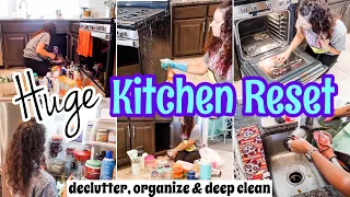 KITCHEN RESET 2023 :: DECLUTTER, ORGANIZE & DEEP CLEAN :: FILTHY KITCHEN ALL DAY CLEAN WITH ME