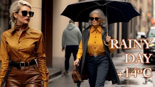 The Most Stylish Looks for an Autumn Rainy Day. Cozy Fall Street Style in MILAN