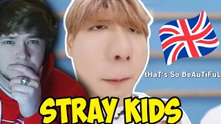 NON K-POP Fan Reacts to Stray Kids speaking the English language *chaotic*