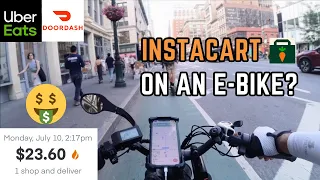 Food Delivery in NYC | Ariel Rider X Class E-Bike POV | (Instacart, Doordash, Uber Eats)