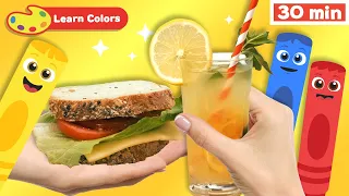 New Show! Color Crew Magic | Educational Video | COLOR CREW - Lemonade & Sandwich | Learn Colors