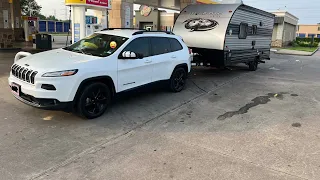 2017 Jeep Cherokee V6 towing 3300lb RV