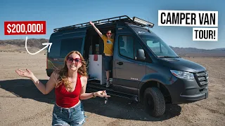 We Traded Our $4k Vintage RV for a $200k 4x4 Sprinter Van 😮 - FULL TOUR!