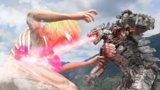 What if Ymir fritz use all Titan's power vs Mecha Godzilla