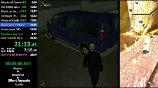 Hitman Blood Money Rookie/SA/SO Speedrun (23:45)