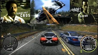 NFS MW [Cross Corvette vs Razor]+[Final Pursuit with Cross]