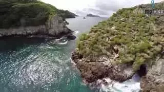 Cocos Island  "Mountain of sharks" Luftaufnahmen