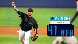 Willians Astudillo Throws Scoreless Inning! All 15 Pitches (Marlins vs. Giants, 6/3/22)