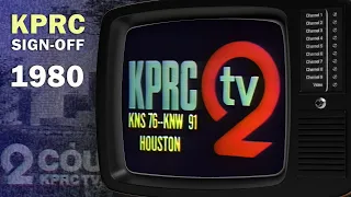 KPRC TV2 Houston Signs off the Air for the Evening 1980